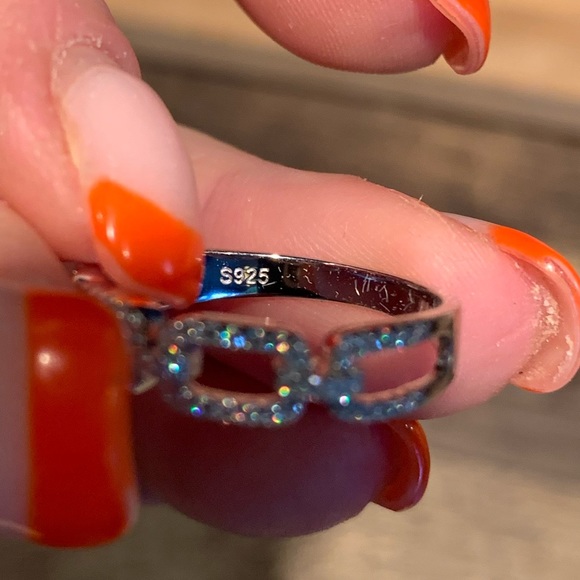 Live listing—Stunning D link chain style Moissanite band - Picture 3 of 5